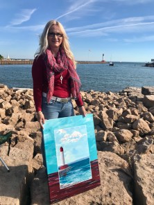 Dawn-Angela Seeley with painting